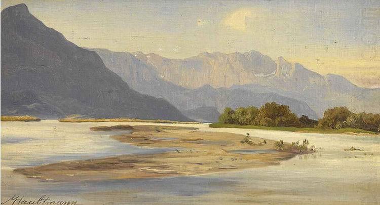 Wilder Kaiser und Kranzhorn am Inn (Painting in oil), unknow artist